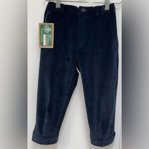 Velluto Duca Visconti Di Modrone Boys Navy Corduroy Trousers in Deep Blue 2T-3T